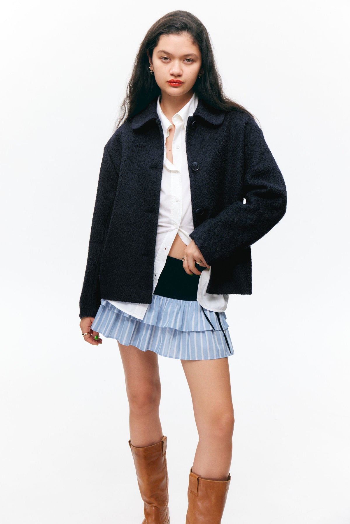 Veste en Laine Mélangée